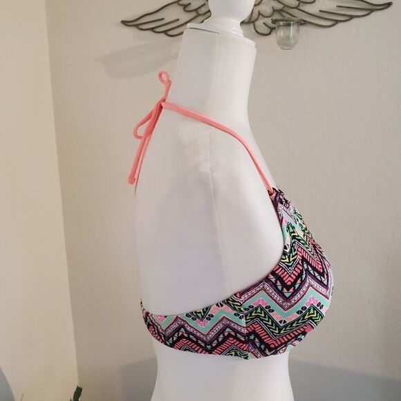 NWT Zumiez Trillium NWT neon print bikini top - Picture 2 of 14